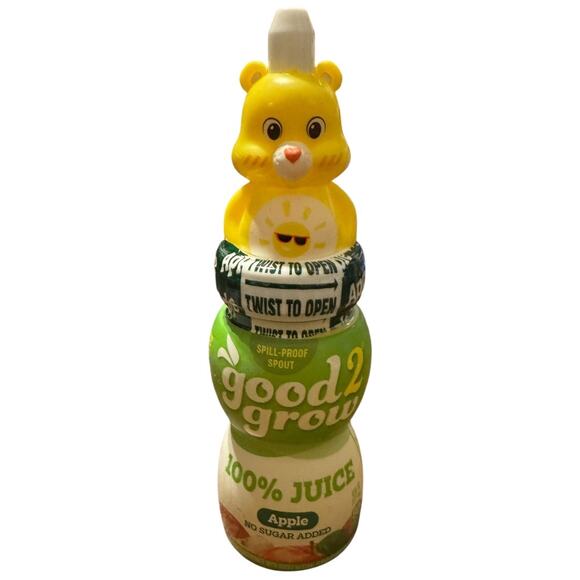 Good2Grow Juice Bottle w/ Care Bears Funshine Bear Topper - New Sealed - Picture 1 of 5